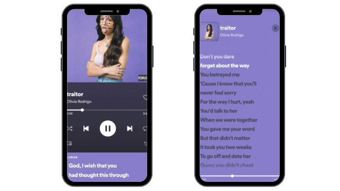 View Lyrics on Spotify Mobile App