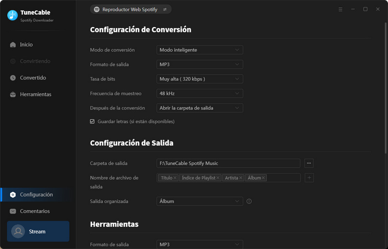  descargar configuración de audiolibros de Spotify