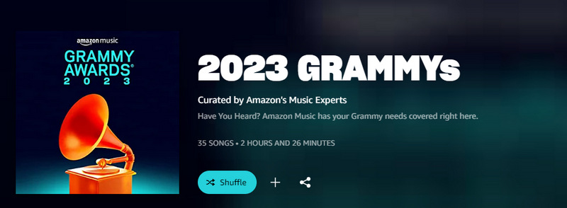 download the 65th grammy awards music from amazon music