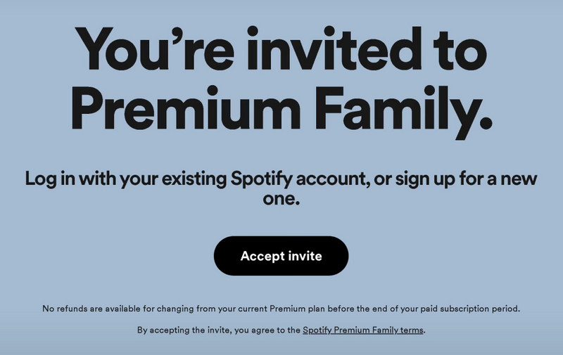 Join Spotify Family Premium Plan