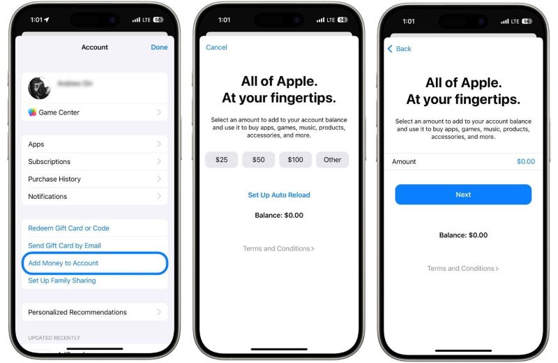add funds to apple ccount