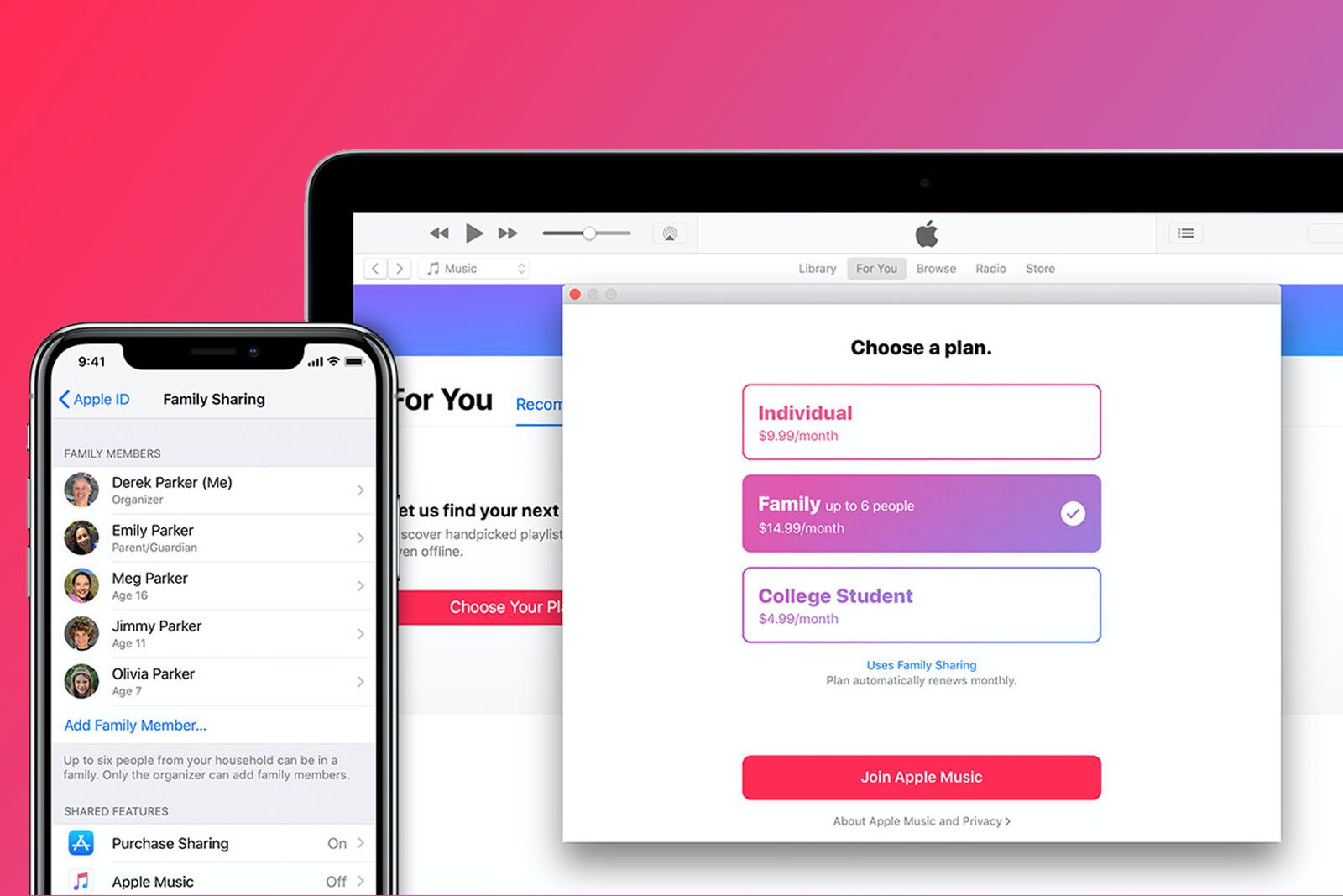 apple music family plan