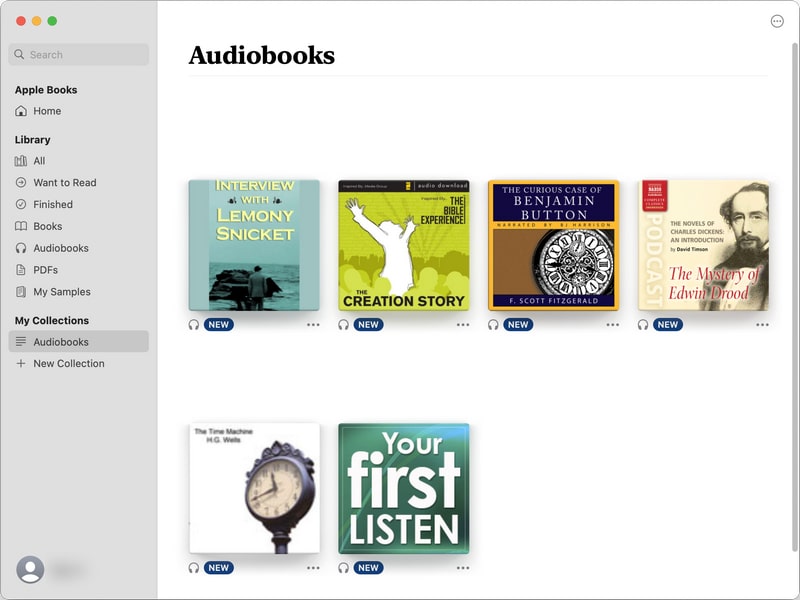 view audiobooks in books