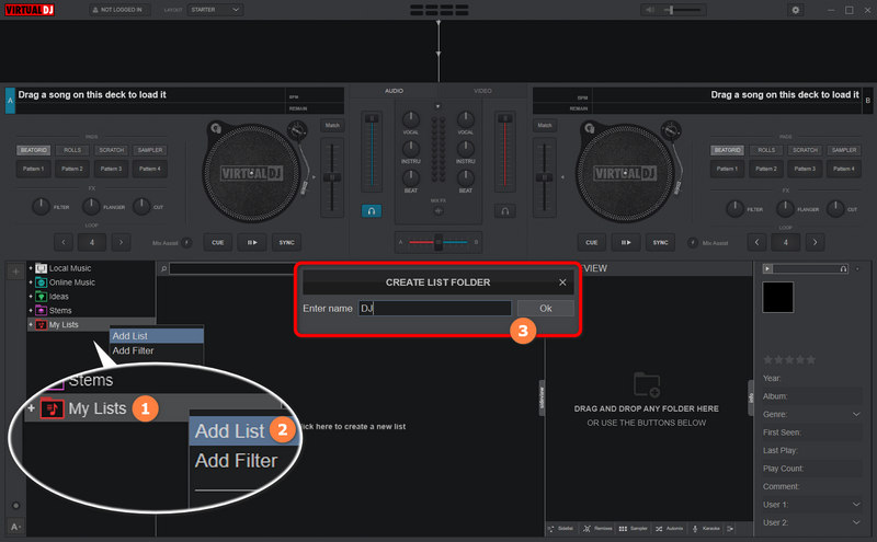 import qobuz music to virtual dj