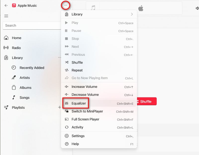 enable apple music equalizer