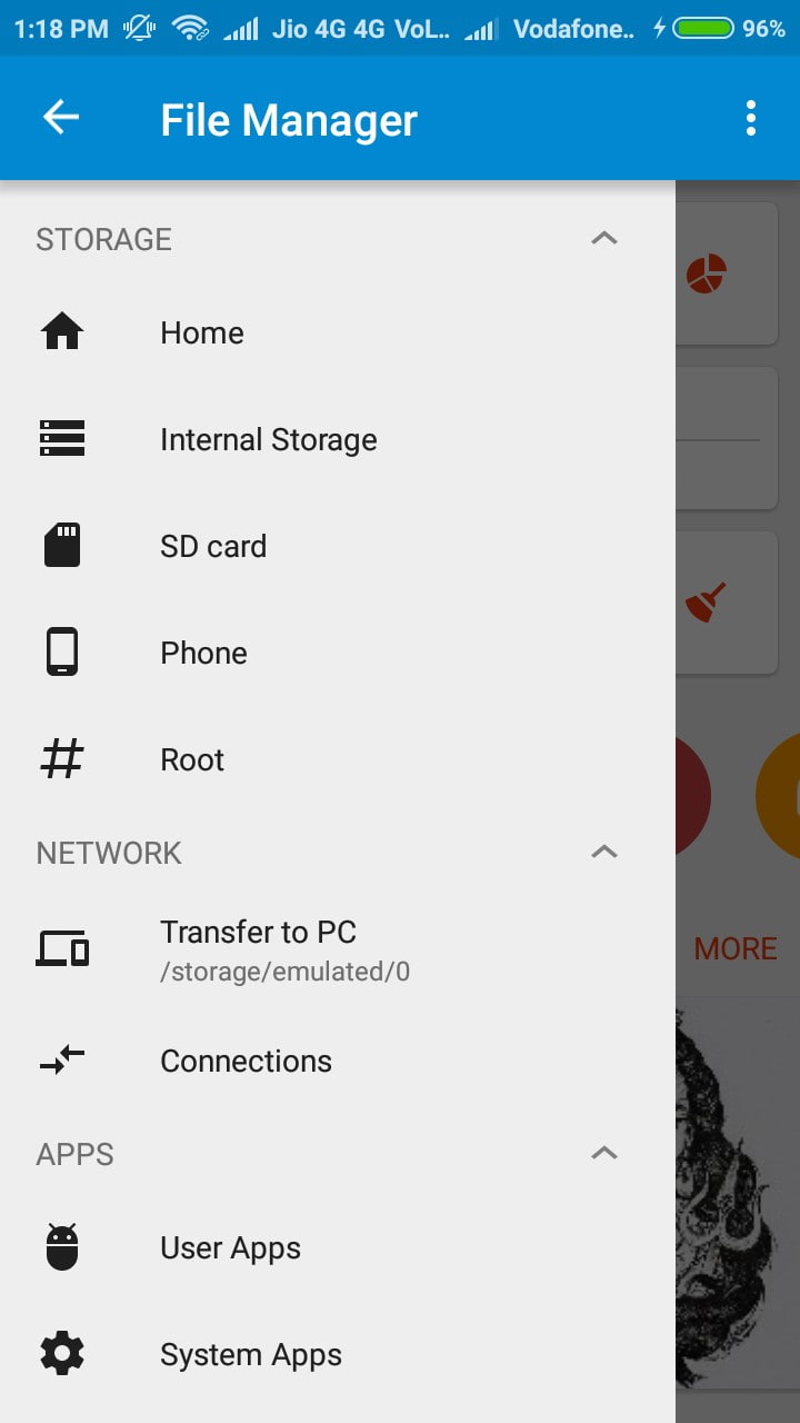 file manager on phone
