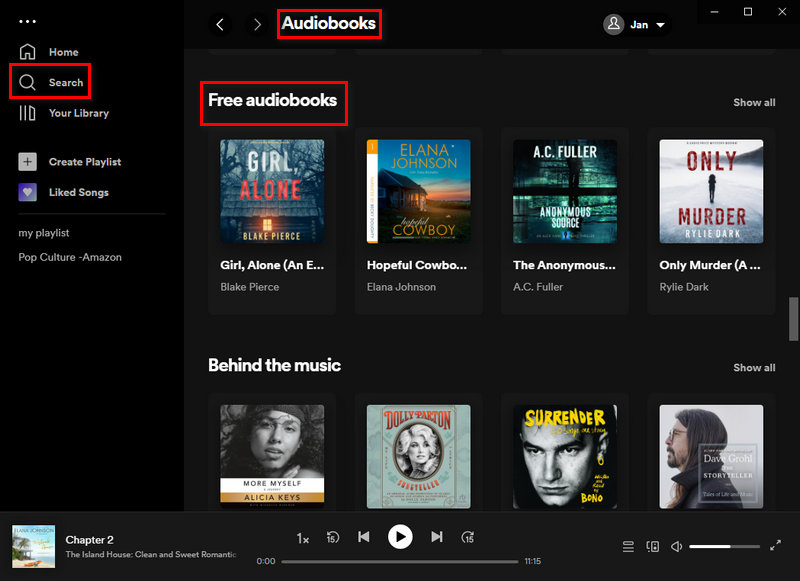 free spotify audiobooks