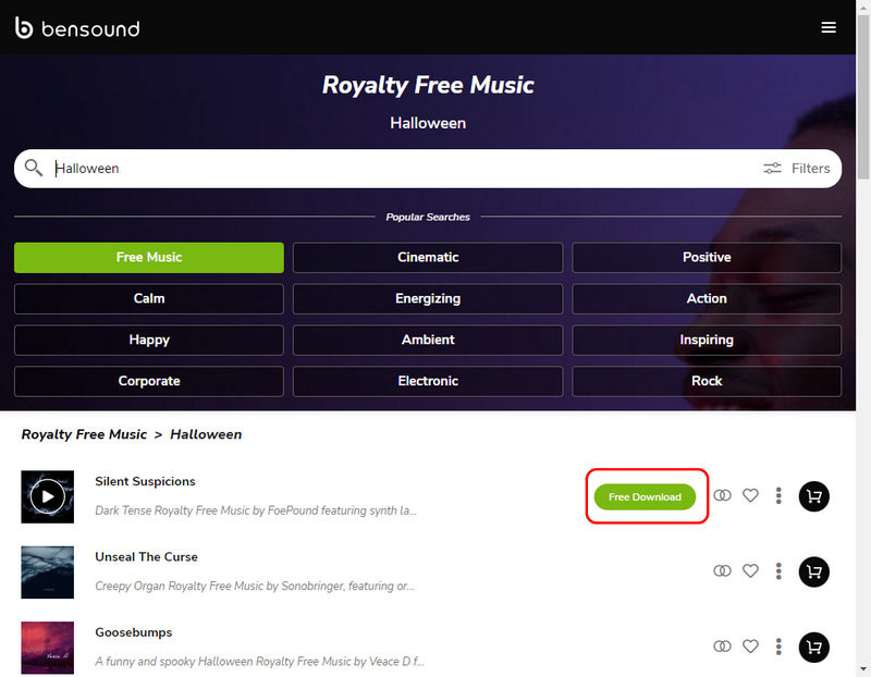 free download halloween music from besound