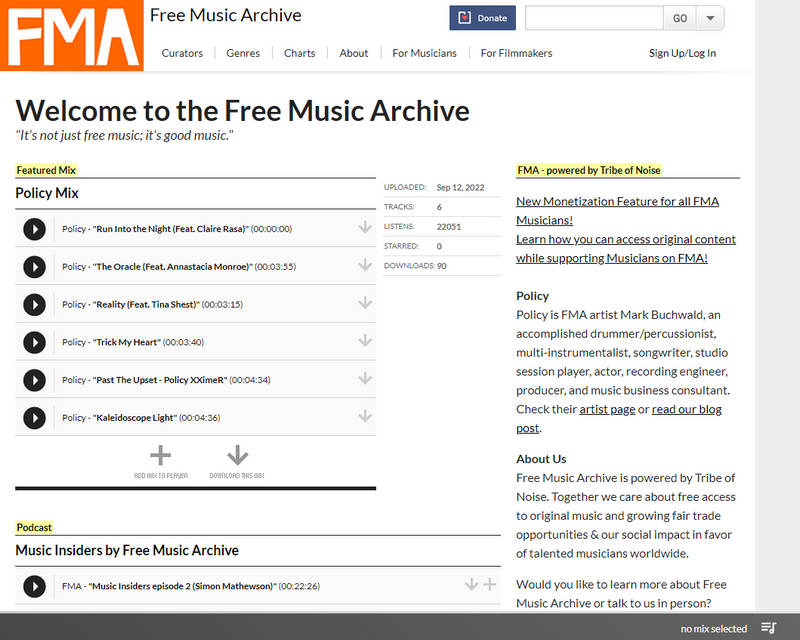 free download songs from freemusicarchive