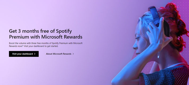 get spotify premium for free with microsoft rewards