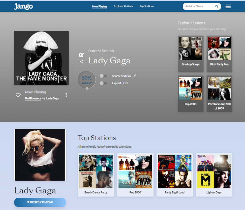 unblocked free music sites Jango