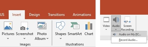 click insert in ppt