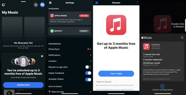 shazam apple music offer