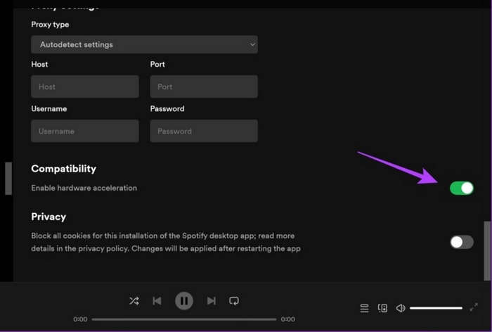 close spotify hardware acceleration