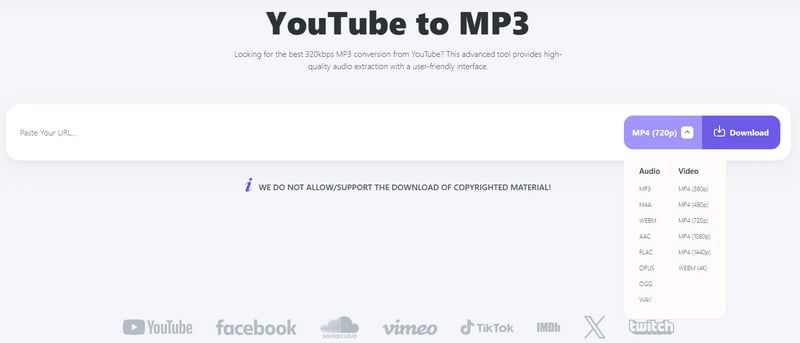 youtube to mp3 site