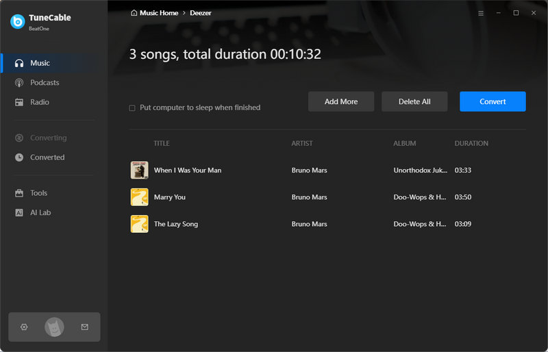 convert deezer music