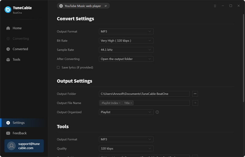 download youtube music to mp3 settings