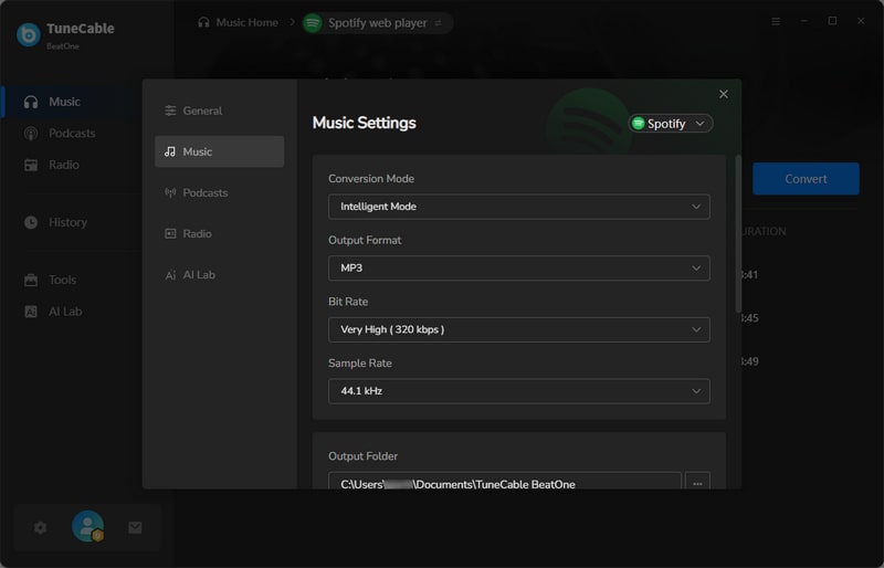 change settings