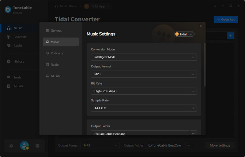 Set up the Output Parameters