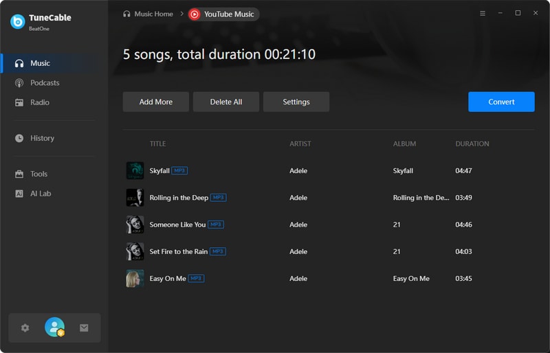convert youtube music to mp3