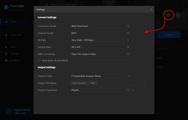 amazon podcast download settings