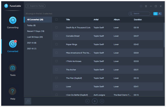 view converted playlists