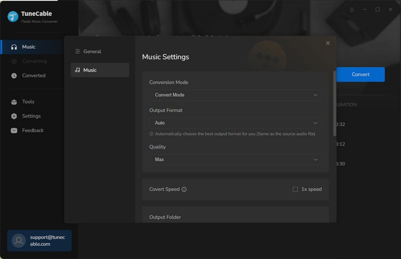 settings of mqa tidal music