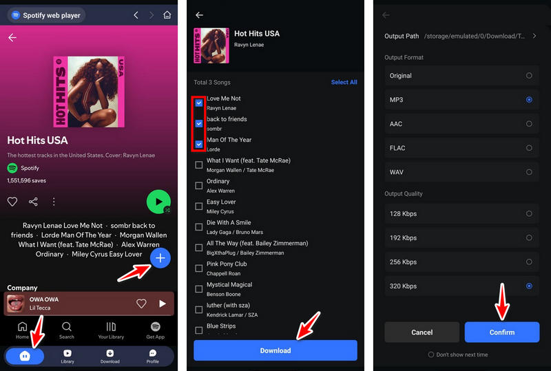 add songs to download