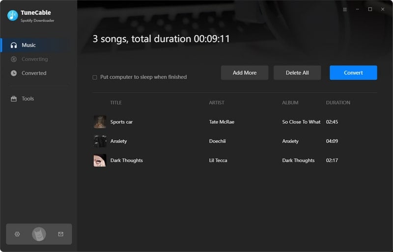 convert spotify tracks