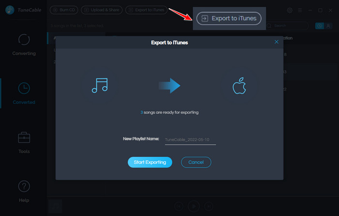 transfer spotify playlist to itunes library step 1