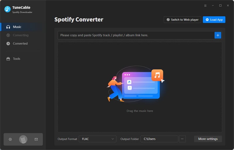 tunecable spotify downloader main interface