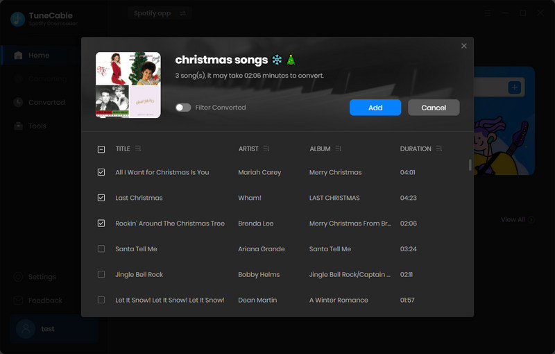 choose christmas songs to download