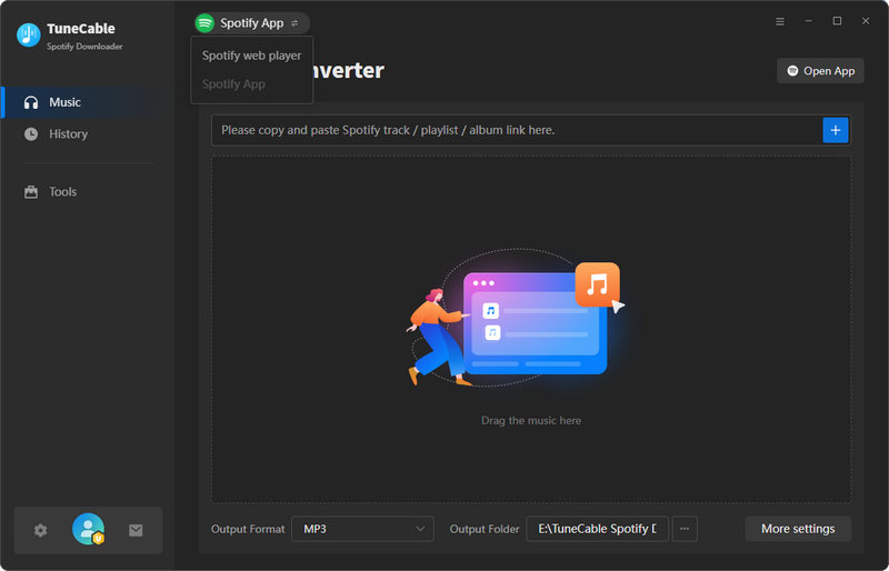 switch to web player mode