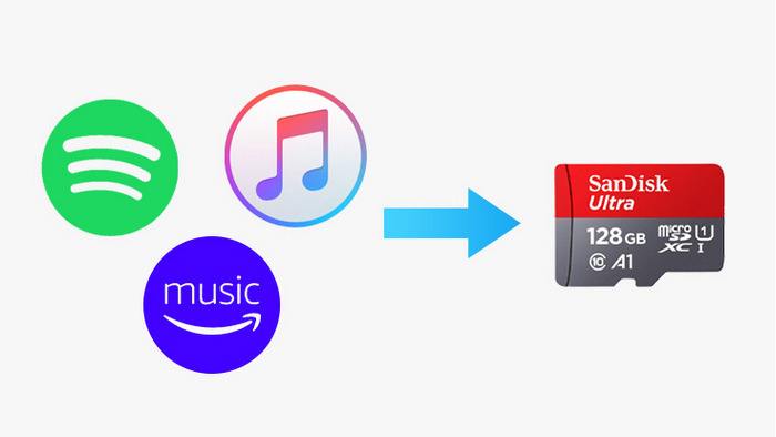 Save Spotify, Apple Music & Amazon Music to SD Card